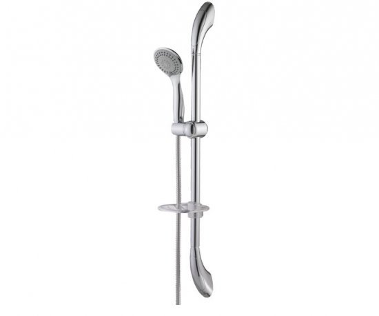 מוט רחצה עם מזלף עגול 5 מצבי זרימה חמת הפצה דגם Casif – צבע כרום