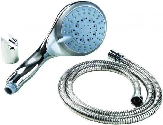 ערכת רחצה עם מזלף עגול 5 מצבי זרימה ZM דגם Millennium – צבע כרום