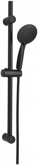 מוט רחצה עם מזלף עגול 5 מצבי זרימה ZM דגם Dolphin – צבע שחור