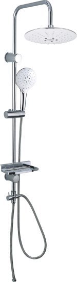 מוט פינוק 95 ס"מ עם ראש מקלחת עגול 3 מצבים Aquila ים