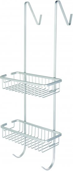 מדף תליה דו-קומתי למקלחון מאלומיניום Aquila 550816 - צבע כסוף