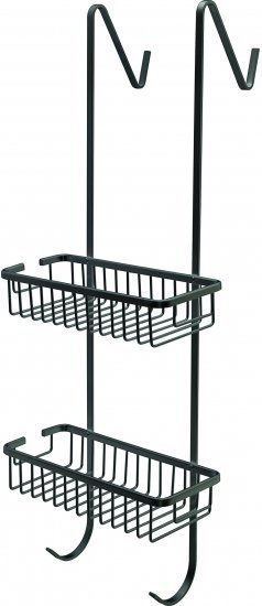 מדף תליה דו-קומתי למקלחון מאלומיניום 550815 מבית Aquila – צבע שחור