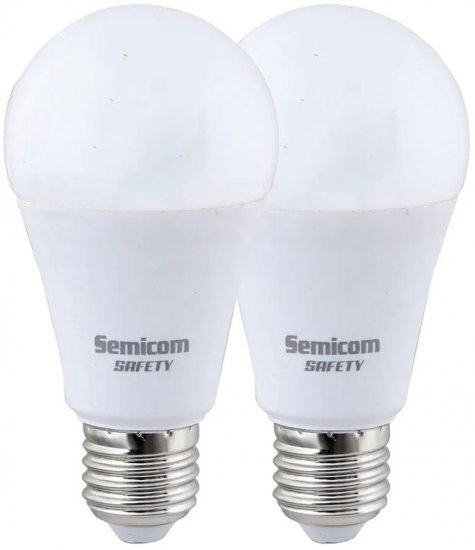 זוג נורות לד בגוון GPlus 12W SAFETY E27 A60 – 6000K