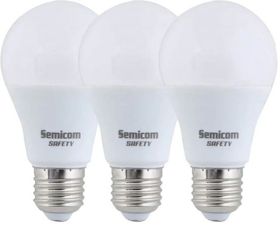 3 נורות לד בגוון GPlus 12W SAFETY E27 A60 – 3000K