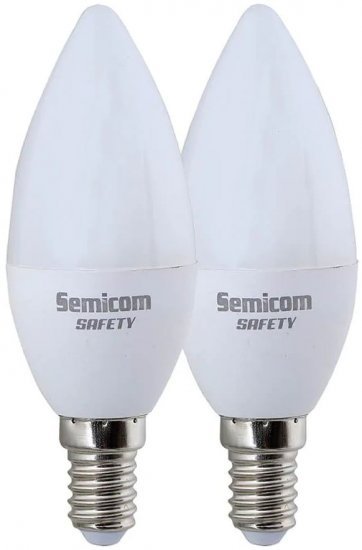 זוג נורות לד בגוון GPlus 8W SAFETY E14 A60 – 6000K