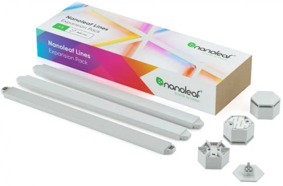 ערכת הרחבה 3 יחידות קווי תאורה RGB חכמים Nanoleaf Lines – צורה קווית