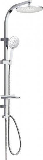 מוט פינוק עם ראש מקלחת עגול 105 ס"מ Aquila Shiraz - צבע נירוסטה