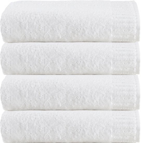 4 מגבות גוף 70x130 ס"מ 100% כותנה דגם Noam מבית ערד טקסטיל – לבן