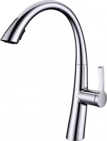 ברז מטבח נשלף Aquila Premium Wave – צבע כרום