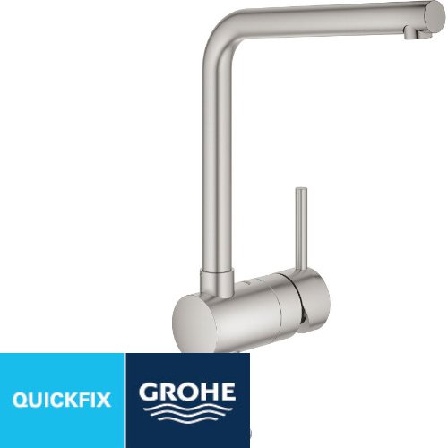 ברז לכיור עם ידית GROHE דגם Minta – צבע Supersteel