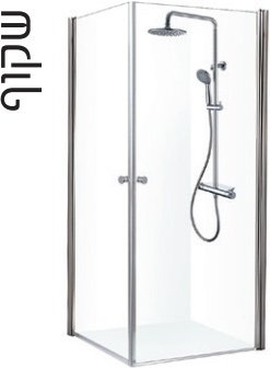 מקלחון חזית דלת אחת 130–135 ס"מ דגם מיכאל מבית MATINA – זכוכית שקופה