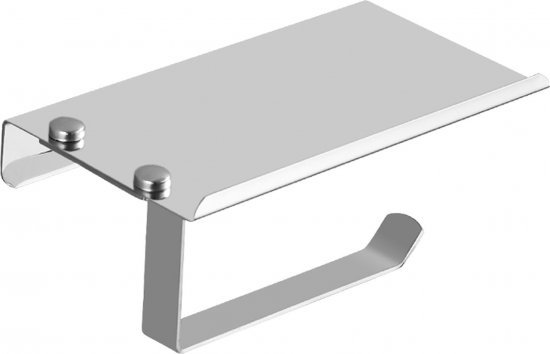 מתלה נייר טואלט עם מדף Aquila Arnold – צבע נירוסטה