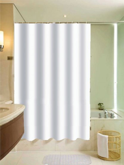 וילון אמבטיה ברוחב 1.8 מטר מבית Aquila - צבע לבן