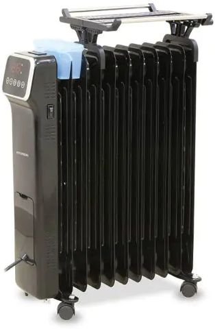 רדיאטור דיגיטלי 11 צלעות עם שלט Hyundai 2500W HAH-1150D - צבע שחור