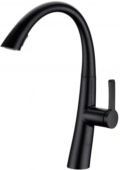 ברז מטבח נשלף Aquila Premium Wave – צבע שחור