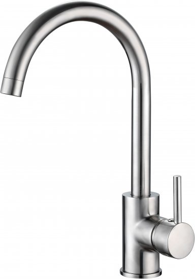 ברז פרח ארוך דגם Donald סדרת Premium מבית Aquila - צבע ניקל