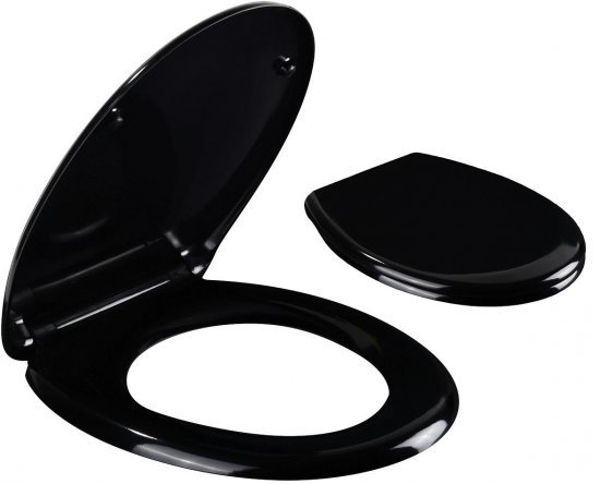 מושב אסלה טריקה שקטה מבית Aquila – צבע שחור