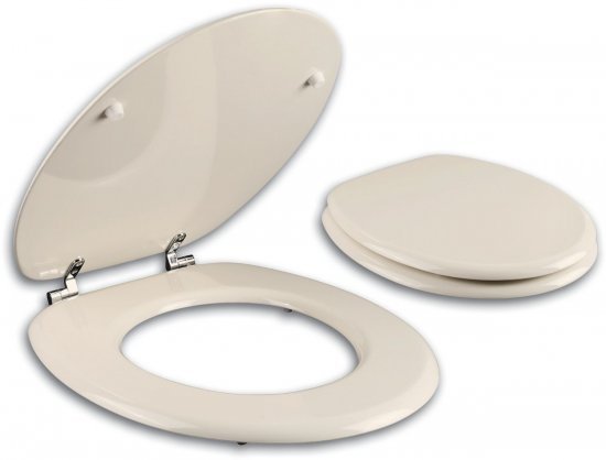 מושב אסלה עץ יצוק מבית Aquila - צבע פרגמון