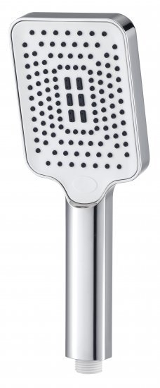 מזלף מלבני מצב זרימה יחיד דגם Sharon מבית Aquila – צבע כרום ולבן