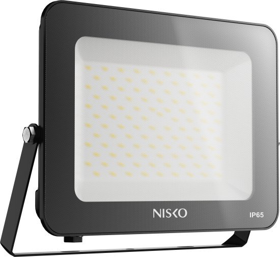 תאורת הצפה NISKO EAGLE 100W LED IP65 – גוון אור קר 6000K – צבע שחור