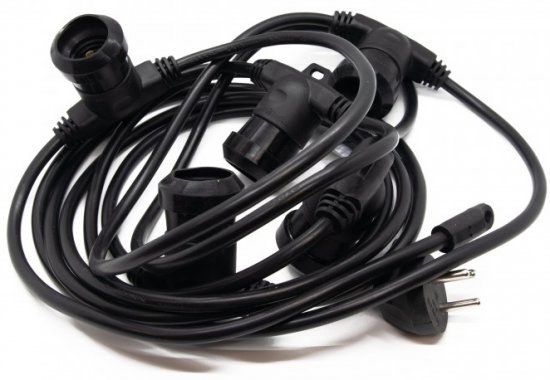 כבל גרילנדה 5 שקעים E27 מבית Optima – אורך 5 מטר