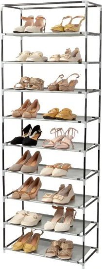 ארון נעליים 9 מדפים לכ-27 זוגות נעלים Ramos - צבע אפור