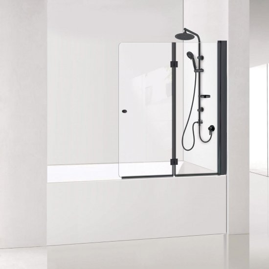 אמבטיון הרמוניקה דגם ברק מבית MATINA - טקסטורה שקופה / שחורה