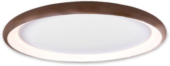 מנורה צמודת תקרה קוטר 81 ס"מ Lumitec Fendi IP20 96W – צבע גוף עץ – גוון אור 3000K