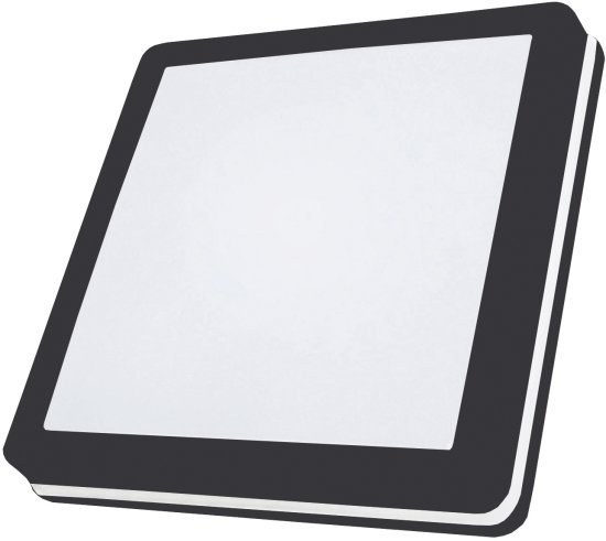 מנורה צמודת תקרה מרובעת מוגנת מים Liper IP65 30W – צבע גוף שחור גוון אור 6500K