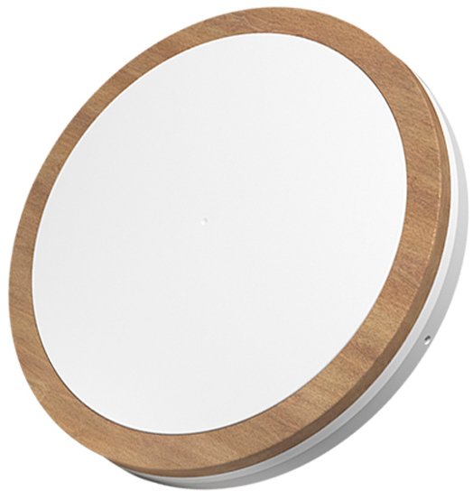 מנורה צמודת תקרה עגולה מוגנת מים קוטר 18.2 ס"מ Liper IP65 20W – צבע גוף עץ, גוון אור 4000K