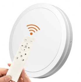 מנורה צמודת תקרה עגולה עם שלט מוגנת מים קוטר 50 ס"מ Liper IP65 60W – צבע גוף לבן – גוון אור מתכוונן CCT 3000K-6500K