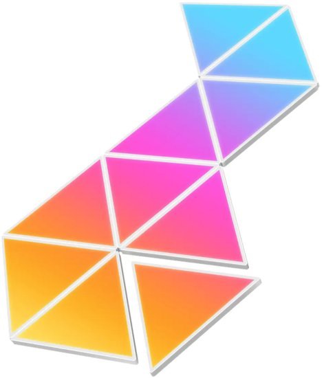 10 יחידות תאורה צבעוניות בעיצוב משולשים Govee Glide