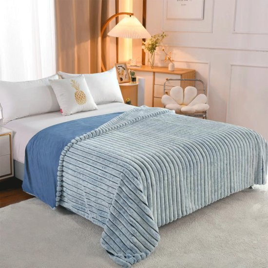 שמיכת חורף יחיד דמוי פרווה איכותית 150x200 ס"מ מבית Arige Gad – כחול