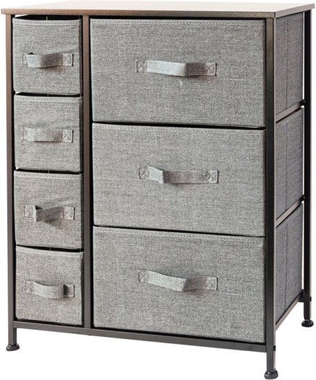 שידת אחסון קלה 7 מגירות דגם ניר מבית Ramos - צבע אפור