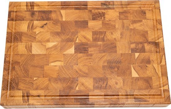 בוצ'ר EndGrain מעץ אלון עם תעלה 35X65 ס"מ – Eco Israel