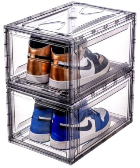 קופסת נעליים קשיחה Platinum HomeSet שקוף מושחר