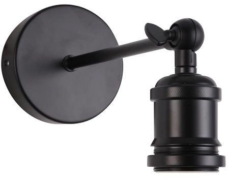 מנורת קיר מתכווננת דגם RETRO הברגה E27 עד 60W מבית OMEGA – צבע שחור