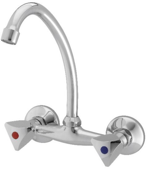 ברז קיר סוללה Aquila – צבע כרום / ניקל