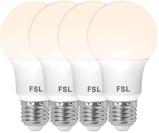 4 נורות לד FSL 11W E27 A60 – גוון אור 3000K