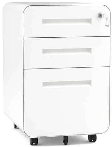 שידת מתכת 3 מגירות Cubic Keisar לבן