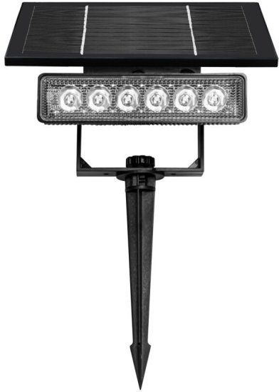 דוקרן סולארי לגינה עם שלט Nisko SUNRAY IP65 12W – גוון אור RGB (13 צבעים) – צבע שחור