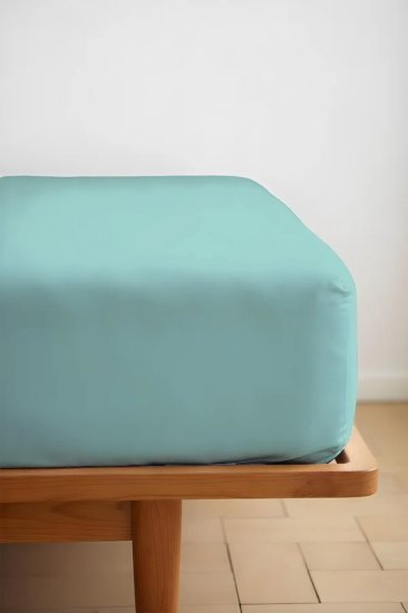 סדין 100% כותנה למיטה 180x200 ס"מ קולקציית Ekko Cotton מבית Arige Gad – טורקיז