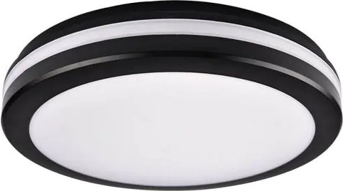 צמוד תקרה עגול Semicom 20W LULU – גוון אור צהוב 3000K – צבע שחור