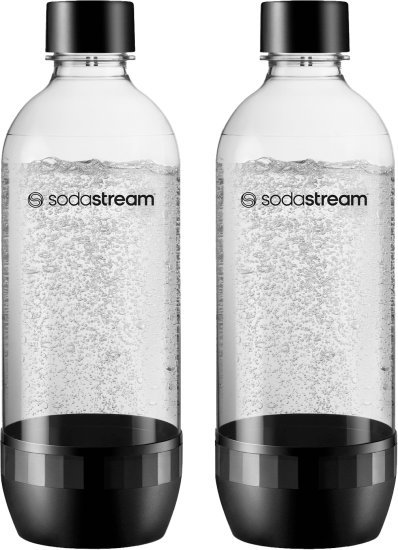 זוג בקבוקי פלסטיק 1 ליטר – Sodastream Spirit/OneTouch/Source/Terra/Art/E-Terra, שחור