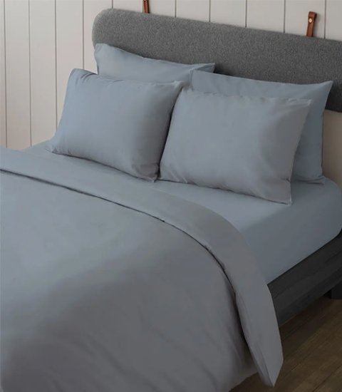 סט מצעים חלקי ג'רסי 100% כותנה 90x200 ס"מ מבית Homestyle – כחול בהיר