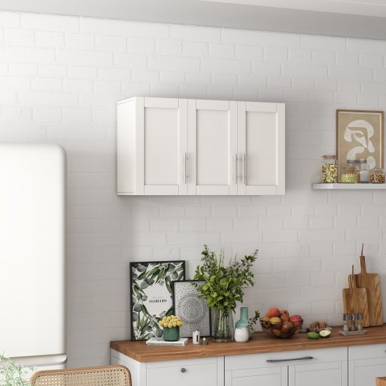 ארון עליון לתליה דגם Ashar מבית Star Shop - שלוש דלתות - צבע לבן