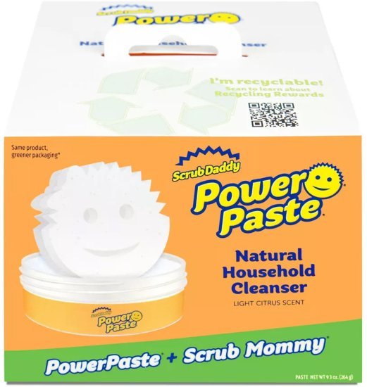 Scrub Daddy - Power Paste עם ספוג Scrub Mummy 250 גרם