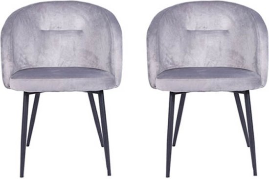 סט 2 כיסאות לפינת האוכל דגם Garda מבית Brand Direct - צבע אפור