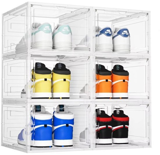 קופסה קשיחה לאחסון נעליים HomeSet Model שקוף