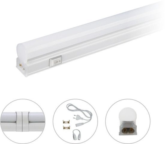 גוף תאורה לינארי 120 ס"מ T5 20W דגם Click מבית Omega – צבע לבן, גוון אור 6500K / 3000K CCT